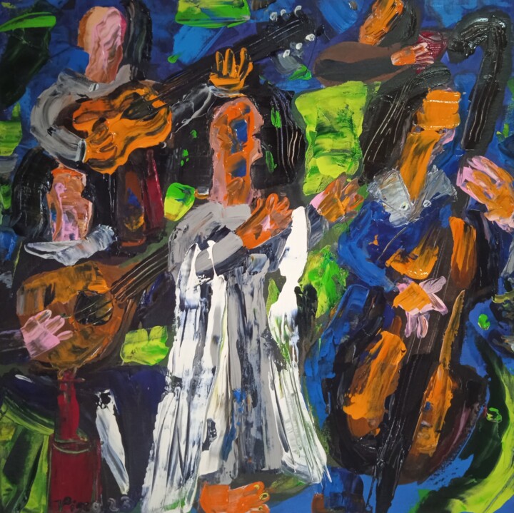 Fado em São Vicente 绘画, 19.7x19.7 in