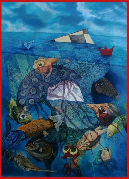 Metamorphosis 绘画, 47.3x35.5 in