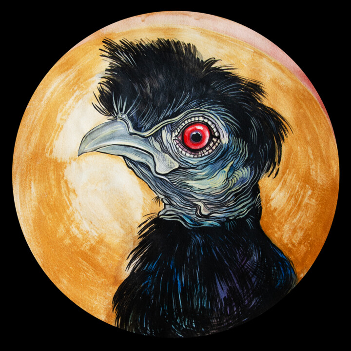 DAME BIRD 绘画, 13.8x13.8 in