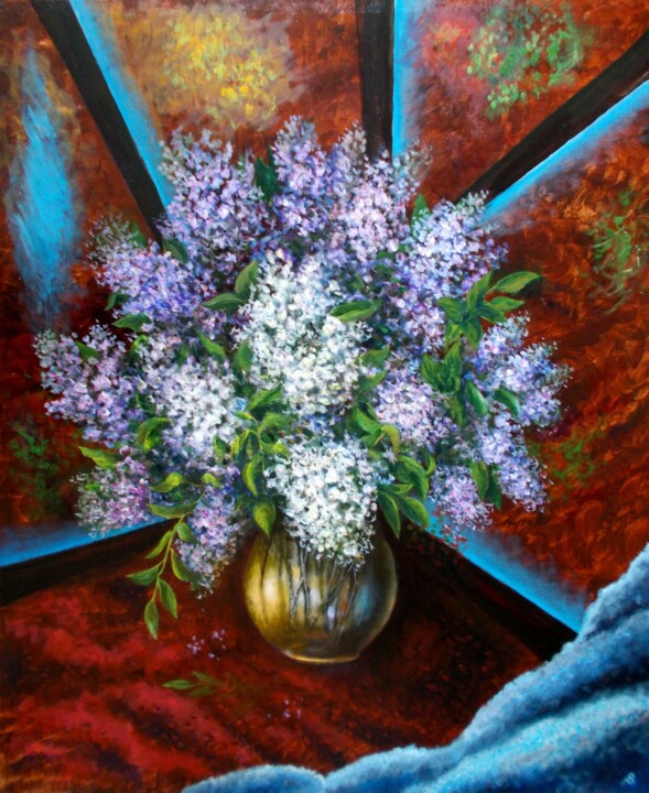 The Lilac World / Сиреневый мир 绘画, 33.1x27.6 in