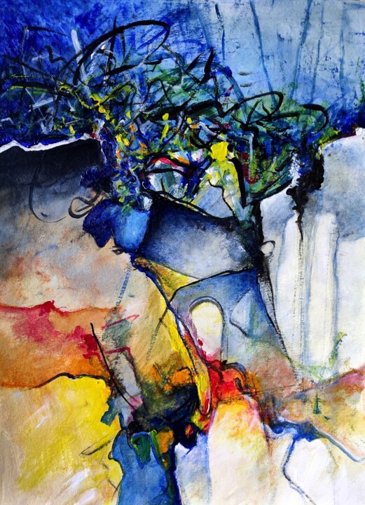 Painting titled "Energetic Transfigu…" by Carlos Paredes Colin, Original Artwork, Acrylic