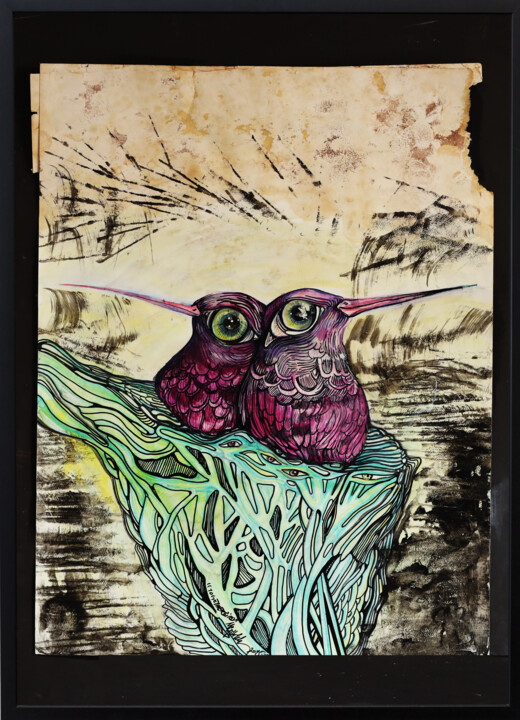 twin flames 绘画, 27.6x19.7 in