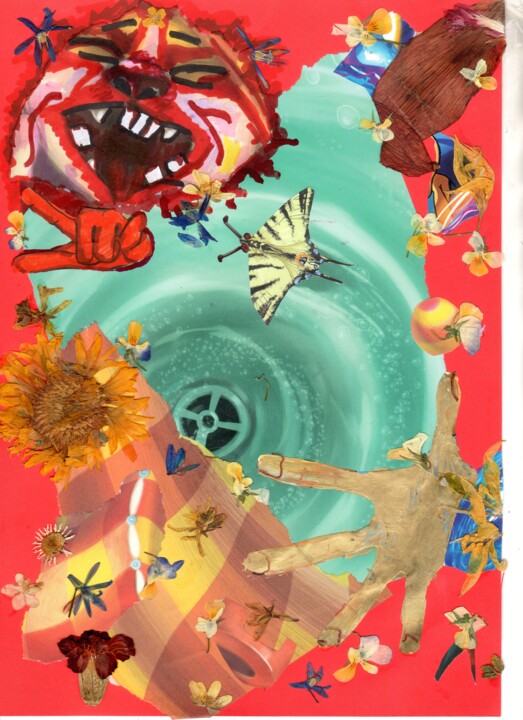 I am but a traveler. 拼贴, 12.2x8.3 in