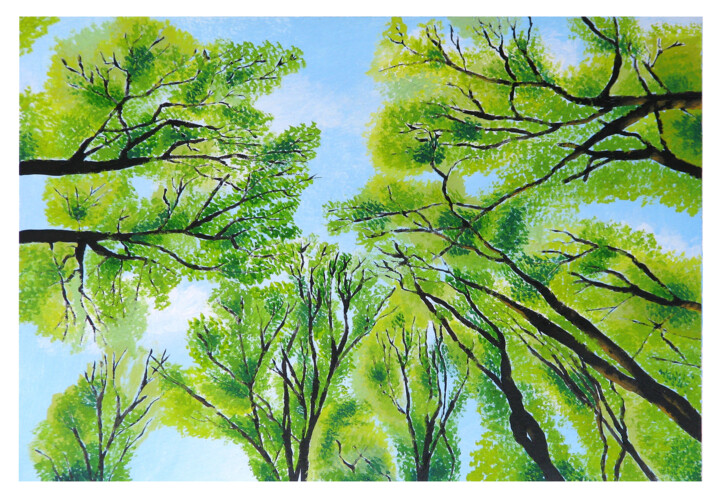 Pittura intitolato "From the field" da Davide Novello, Opera d'arte originale, Acrilico