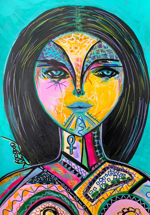 Pintura titulada "Friends 86" por Veronica Vilsan, Obra de arte original, Acrílico