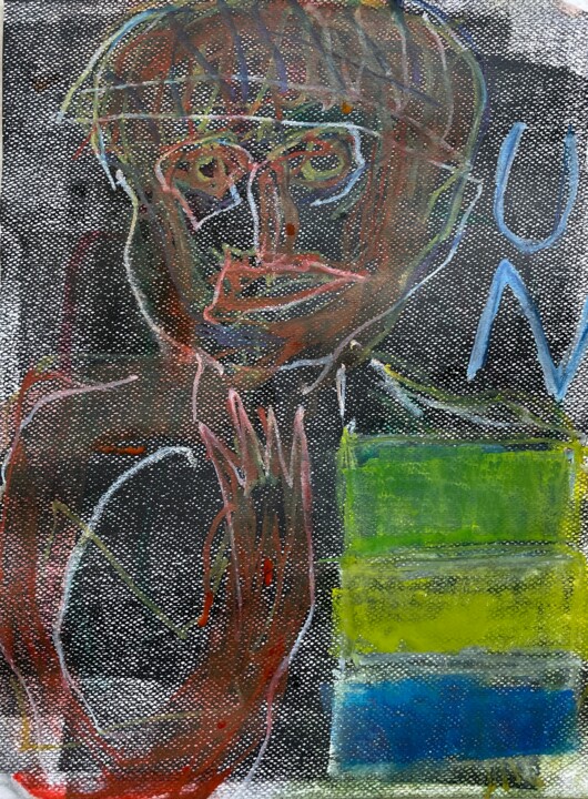 Volodymir Selenskyj Speaks At The UN General Assembly 绘画, 12.6x8.7 in