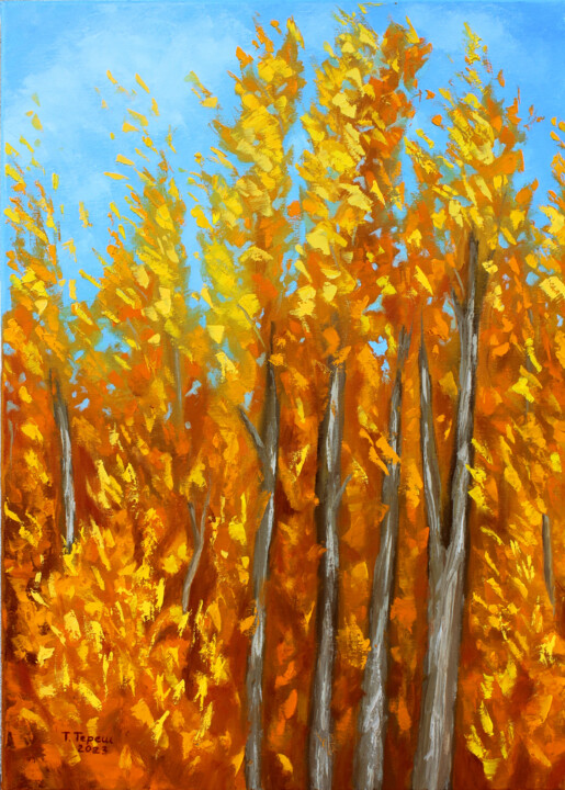 "The rustle of autumn" 绘画, 27.6x19.7 in