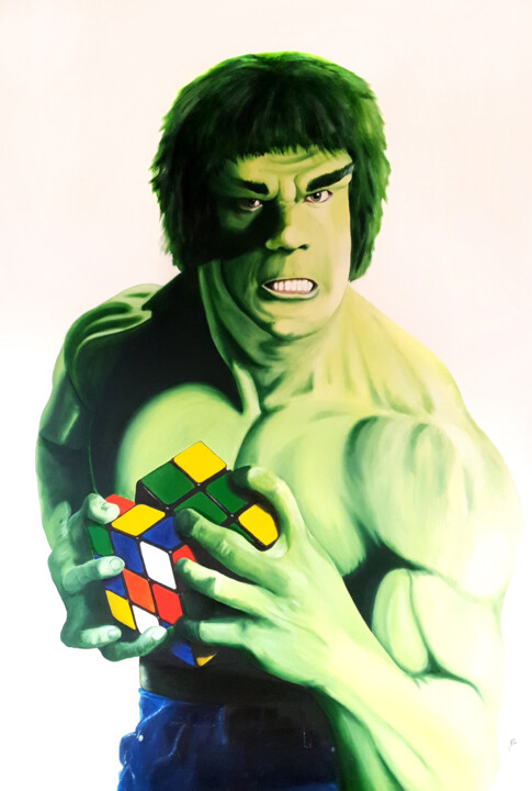 Hulk, crise de nerf 绘画, 51.2x35.4 in