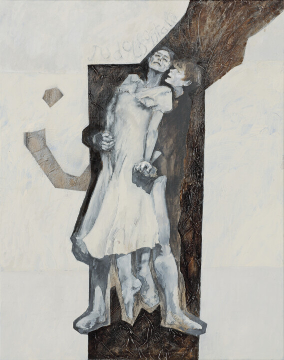 「#21 Nureyev Method」というタイトルの絵画 Alexander Chalovskyによって, オリジナルのアートワーク, アクリル ウッドストレッチャーフレームにマウント