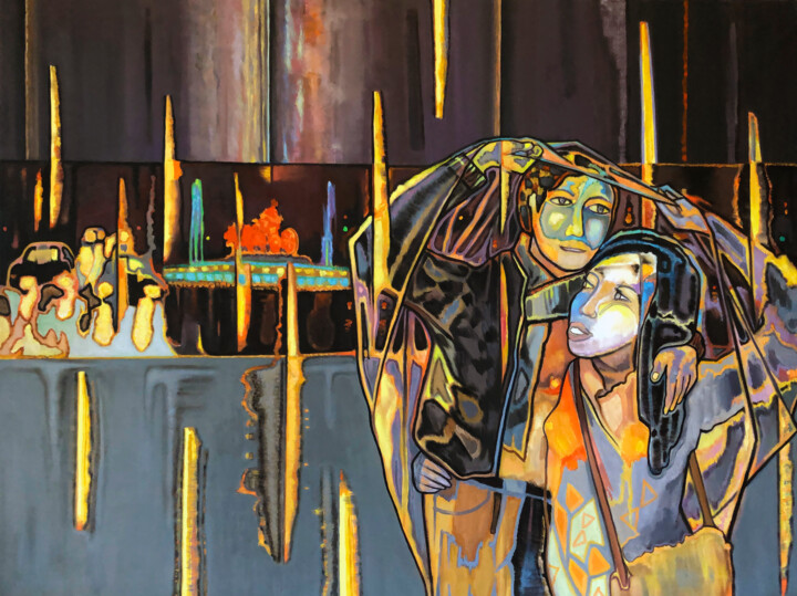 APRES-MIDI PLUVIEUX 绘画, 38.2x51.2 in