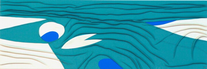 ACQUA VERDE 雕塑, 18.1x53.2 in