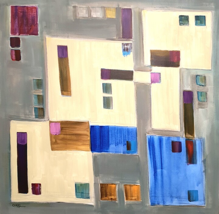 Painting titled "Relationship" by Omar Yousef Alrashed, Original Artwork, Acrylic