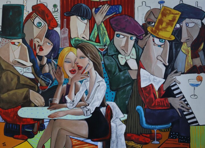 Harry's Bar 绘画, 51.2x70.9 in