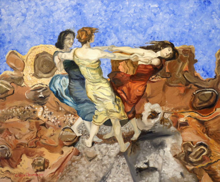 Une danse enivrante 绘画, 21.3x25.6 in