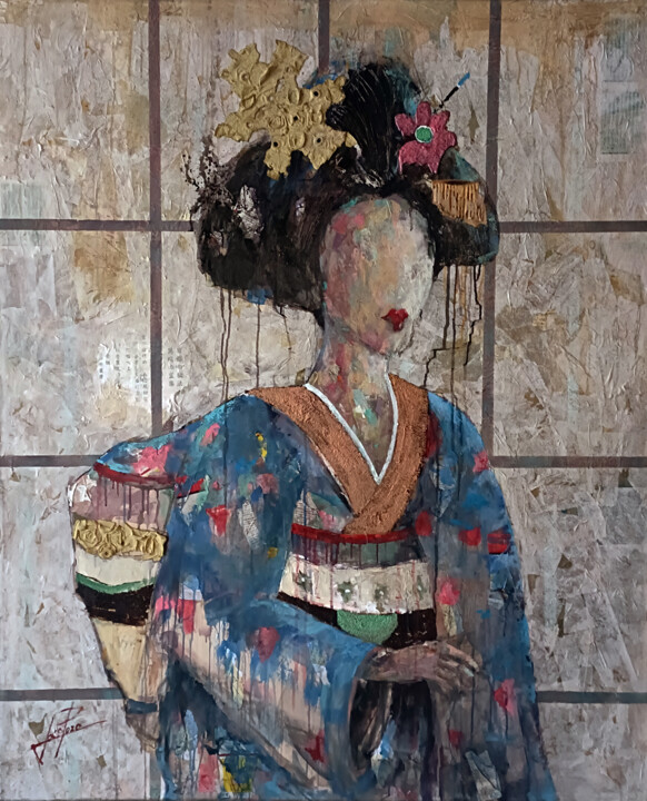 SERIE GEISHA 00083 绘画, 59.1x48 in