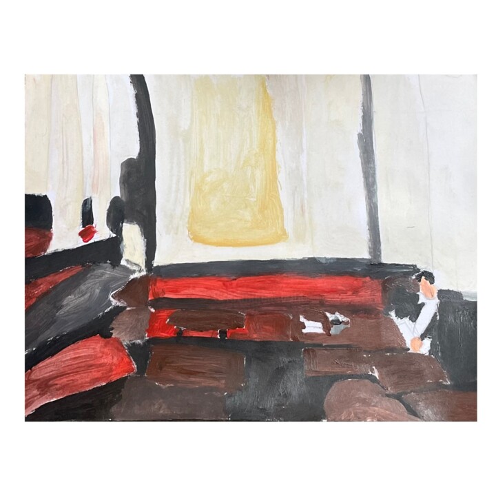 Restaurant painting 绘画, 12.2x12.2 in