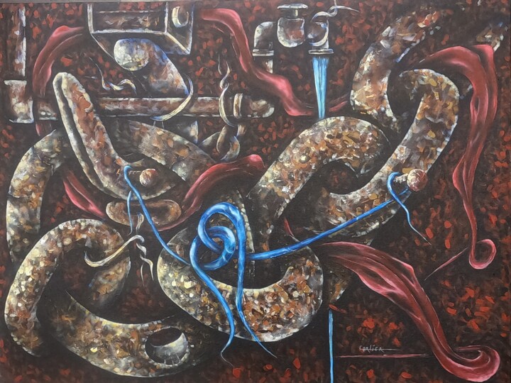 SERIE A N3 Chemin de vie 绘画, 28.9x38.2 in