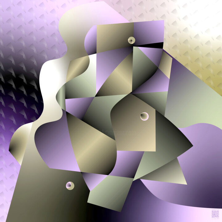 「Shaping Colour - 23…」というタイトルのデジタルアーツ Rosemary Collardによって, オリジナルのアートワーク, 2Dデジタルワーク