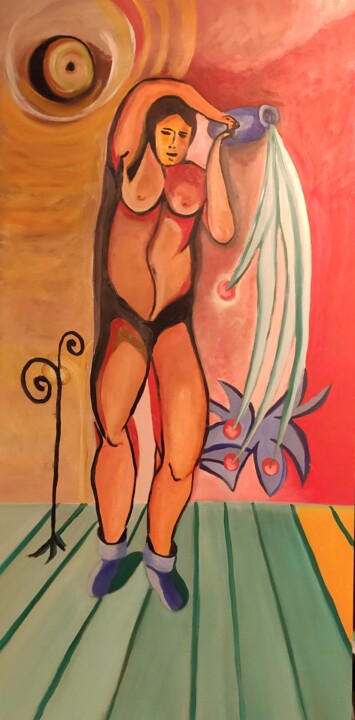 Fontaine d'abondance 绘画, 34.7x16.9 in