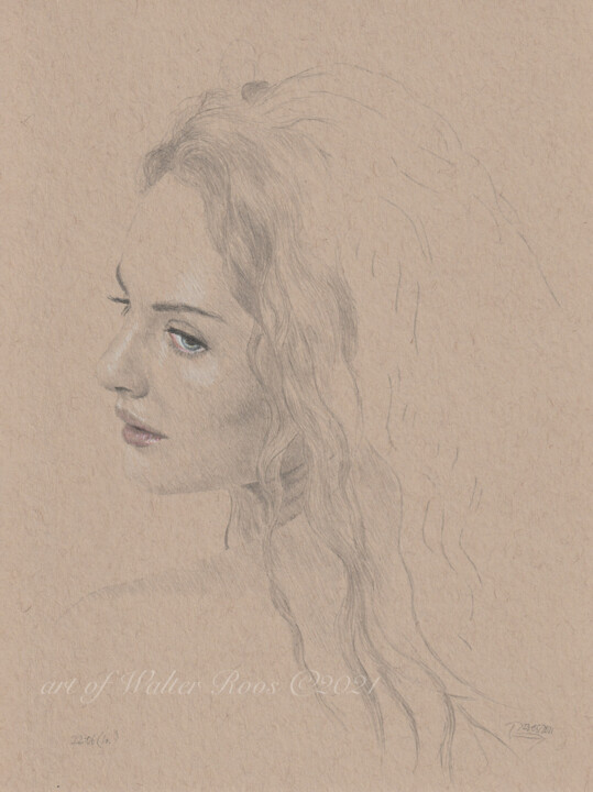 "Irina Nr.1 (22:06)" Drawing, 7.9x5.9 in