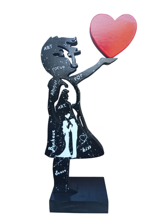 BANKSYWOOD COUPLE AMOUR 雕塑, 9.8x3.2 in