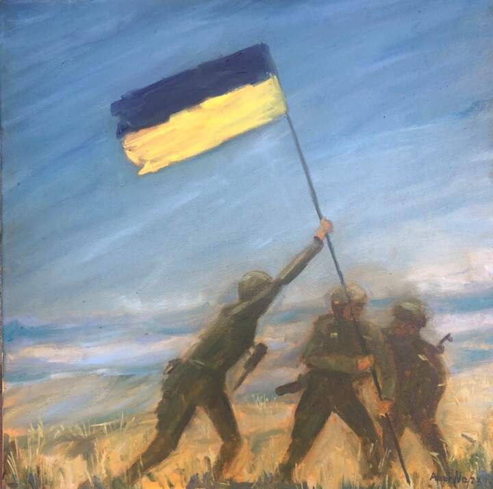 Hope for victory 绘画, 19.7x19.7 in
