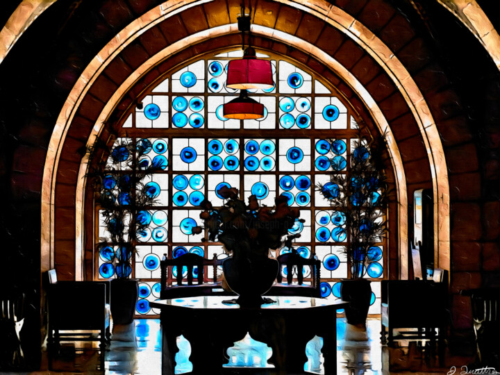 「YMCA Lobby」というタイトルの写真撮影 Joseph Anthony Quattrominiによって, オリジナルのアートワーク, 操作されていない写真