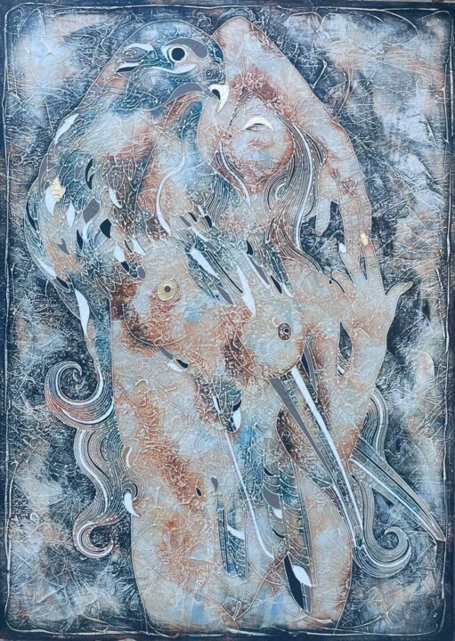 THE FLIGHT UP OF THE INVINCIBLE NIKA 绘画, 55.1x39.4 in