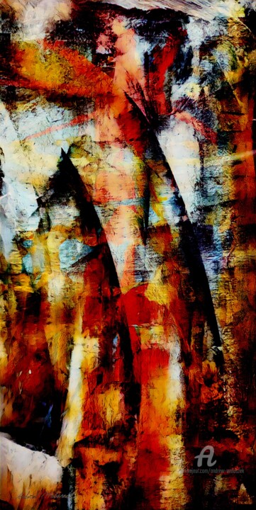 Lady-in-waiting 数字艺术, 48x24 in