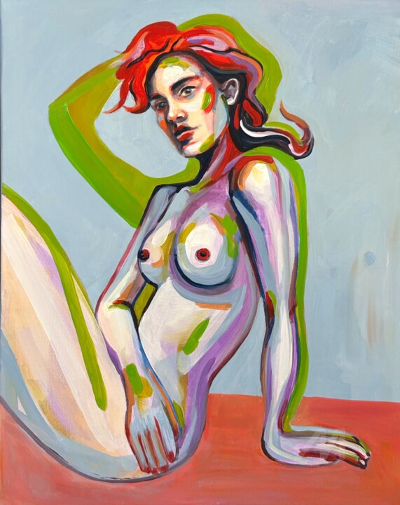 Woman figure study painting 绘画, 23.6x19.7 in