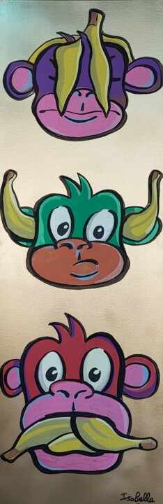 Monkeys Bananas 绘画, 39.4x11.8 in