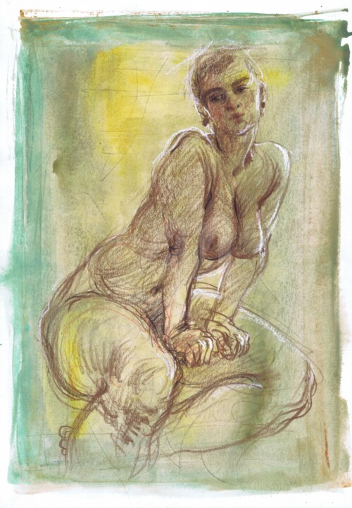 Σχέδιο με τίτλο "Passion in Abstract…" από Samirayanushkova, Αυθεντικά έργα τέχνης, Μολύβι