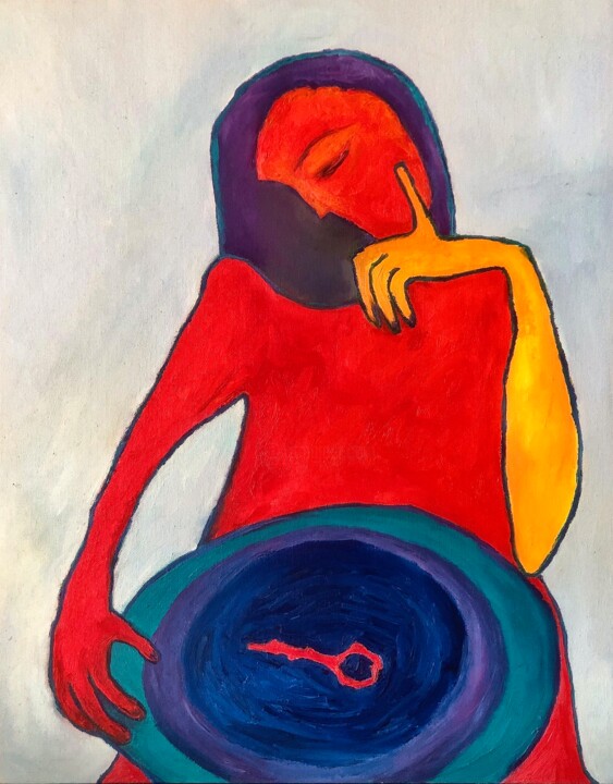 Thinking Spirit 绘画, 19.7x15.8 in