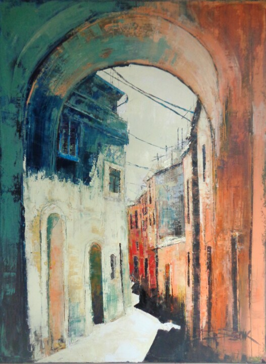 OLD TOWN 绘画, 31.5x23.6 in