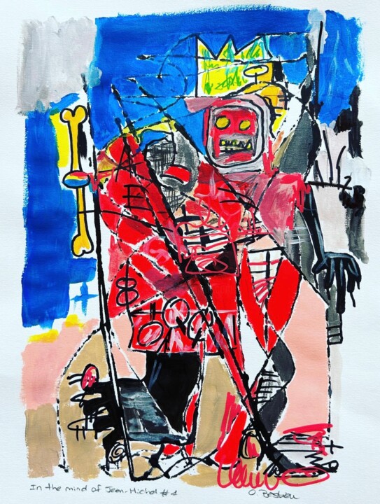 In the mind of Jean-Michel #1 绘画, 15.8x11.8 in