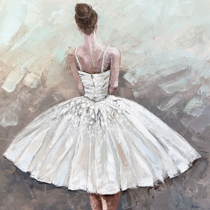 Schilderij getiteld "Before performance" door Narine Vardanyan (Narin), Origineel Kunstwerk, Olie Gemonteerd op Frame voor h…
