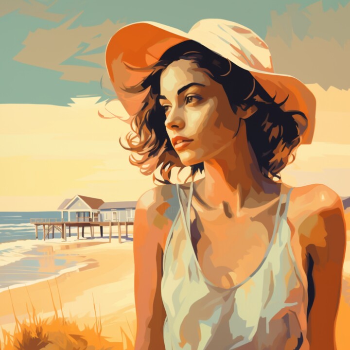 OUTERBANKS 绘画, 19.7x19.7 in