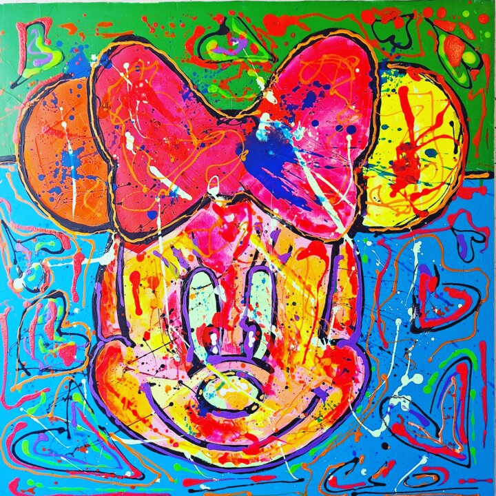 Mickey 2 绘画, 37.8x37.8 in