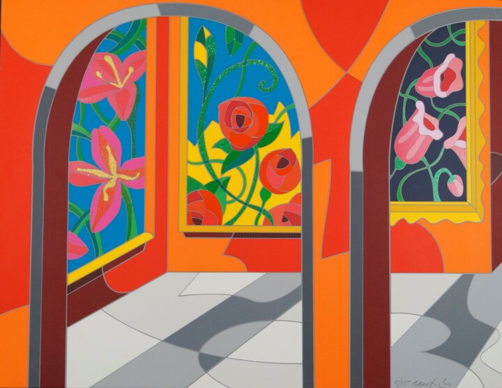 Museo Fiori Rosso dittico (A) 印花与版画, 25.6x32.5 in