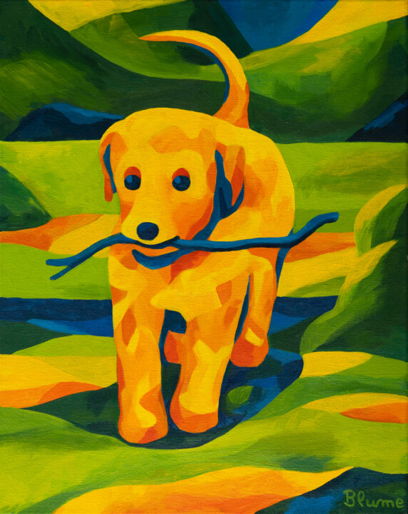 Let's Play Fetch 绘画, 19.7x15.8 in