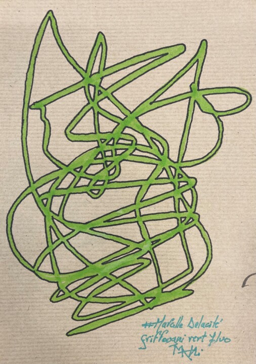 Griffougni vert fluo 图画, 8.3x5.9 in