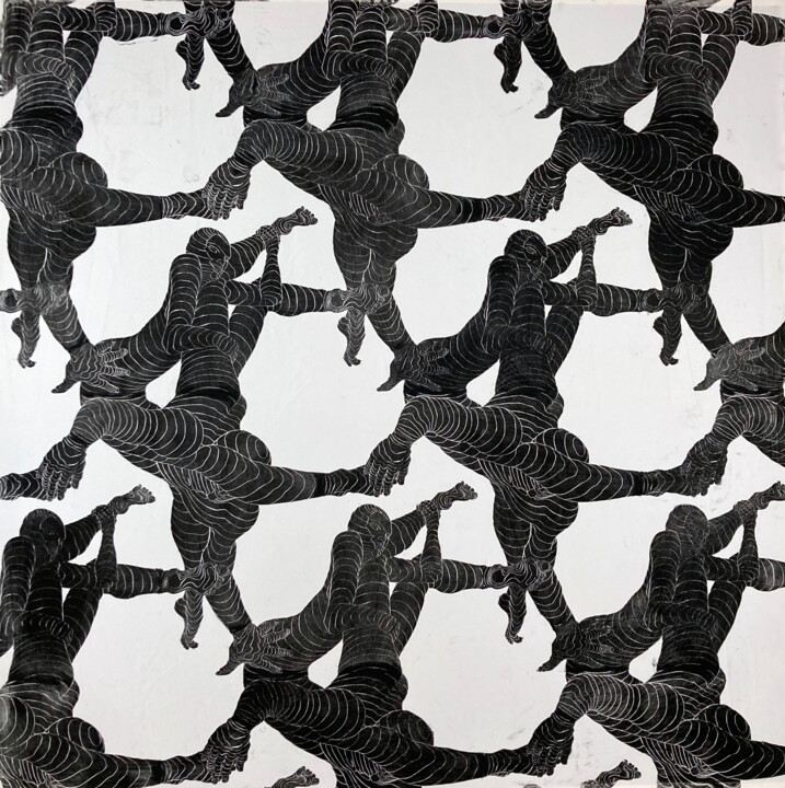 印花与版画 标题为“He, She, They, Them…” 由Michael E. Voss, 原创艺术品, Linocuts