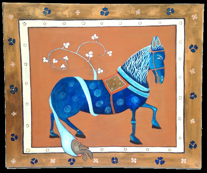 Le cheval de Conque Painting, 17.9x21.9 in