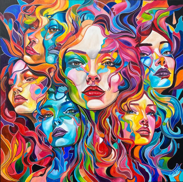 绘画,  47.2x47.2 in 