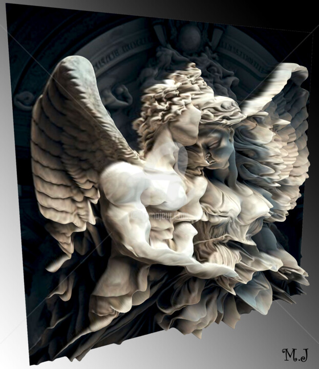 Arts numériques intitulée "3D Modeling - Coupl…" par Armajay, Œuvre d'art originale, Modélisation 3D