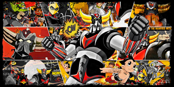 Goldorak Comics XXL 绘画, 23.6x47.2 in