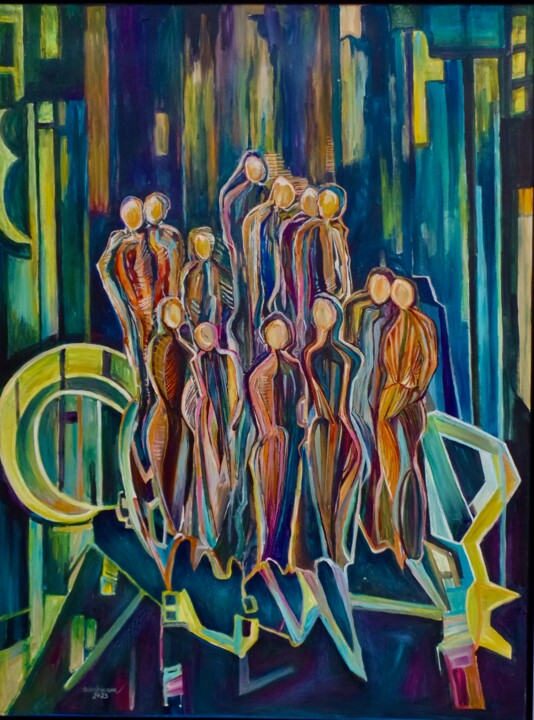 Die Gleichgesinnten 绘画, 47.2x35.4 in