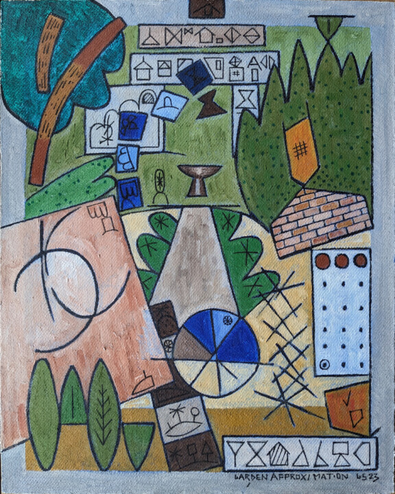 Painting titled "Garden Approximatio…" by Gerald Shepherd F.F.P.S., Original Artwork, Oil