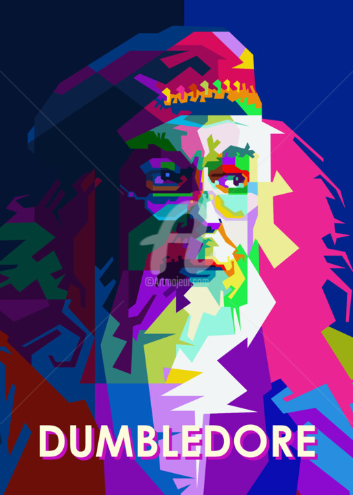 Michael Gambon As Albus Dumbledore Pop Art WPAP 数字艺术