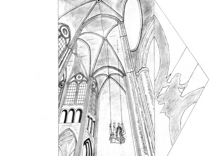 le baisé fourtuit à l'allégresse du temps (original) 图画, 8.3x11.7 in